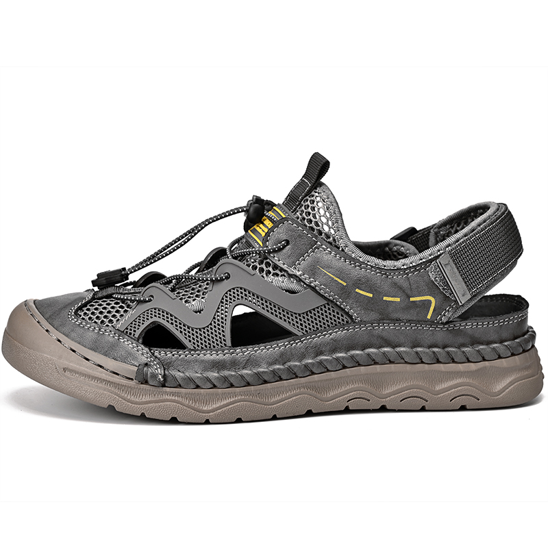 TELENT Амортизирующие и дышащие мужские треккинговые ботинки для речных походов серые, цвет Gray 
TELENT Амортизирующие и дышащие мужские треккинговые ботинки для речных походов серые, цвет Gray