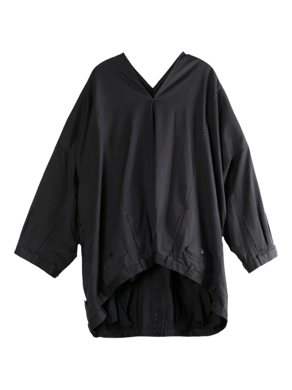 Мини-платье с V-образным вырезом и сборками BALENCIAGA, черный
Мини-платье с V-образным вырезом и сборками BALENCIAGA, черный