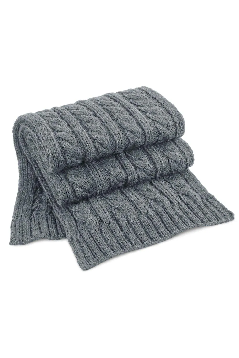 Меланжевый шарф косой вязки Beechfield, серый
Меланжевый шарф косой вязки Beechfield, серый