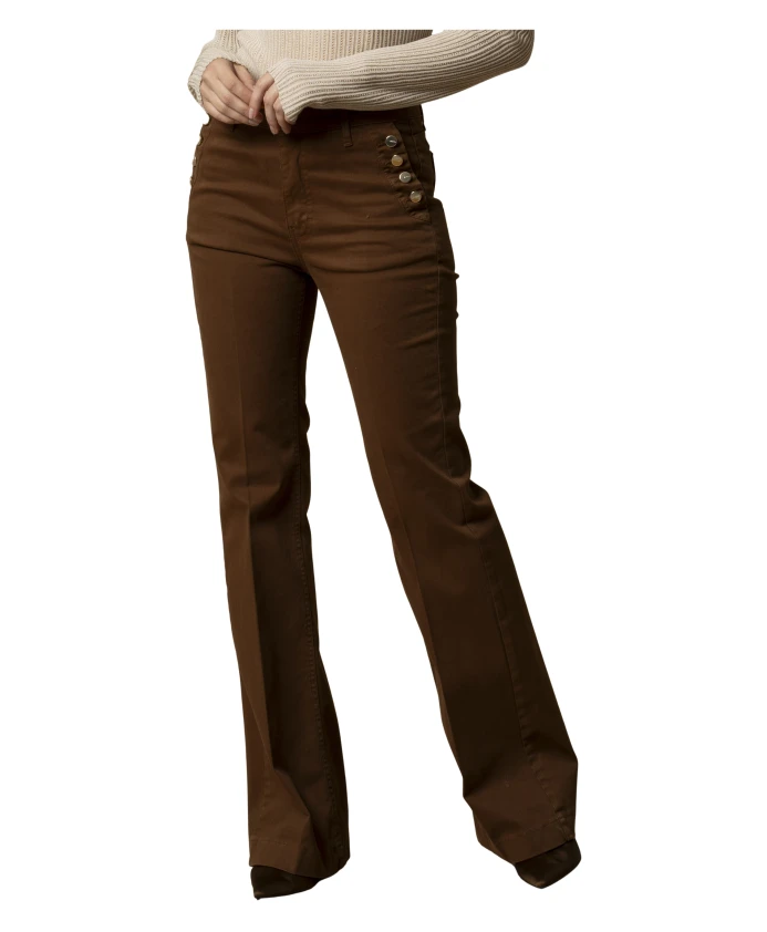 Элегантные брюки с декоративными пуговицами Kocca, коричневый
Элегантные брюки с декоративными пуговицами Kocca, коричневый