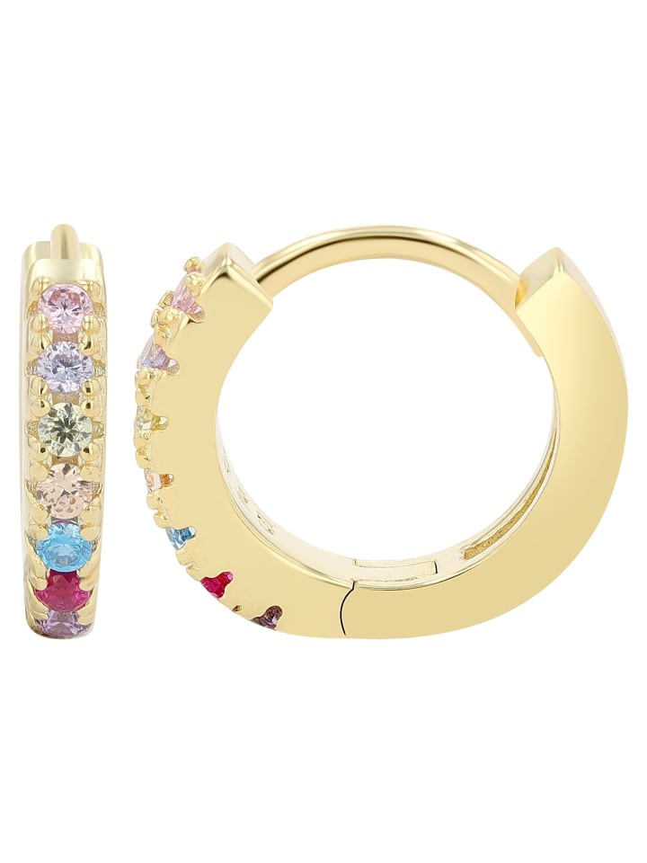 Adeliás Женские серьги - серьги-кольца на шарнирах из серебра 925 пробы с кубическим цирконием в золоте
Adeliás Женские серьги - серьги-кольца на шарнирах из серебра 925 пробы с кубическим цирконием в золоте