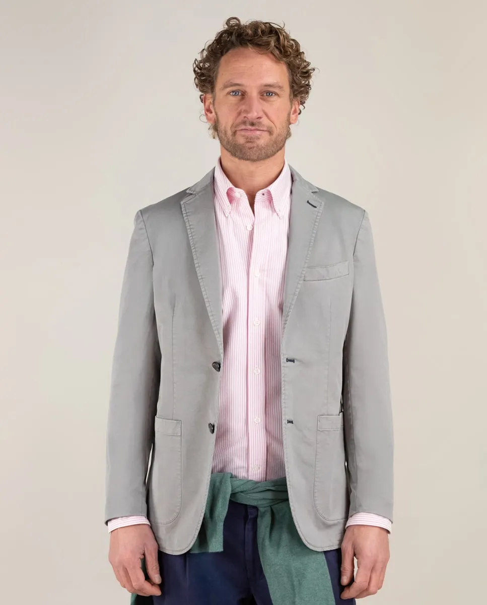 Мужской блейзер из окрашенной ткани твил El Ganso, серый
Мужской блейзер из окрашенной ткани твил El Ganso, серый