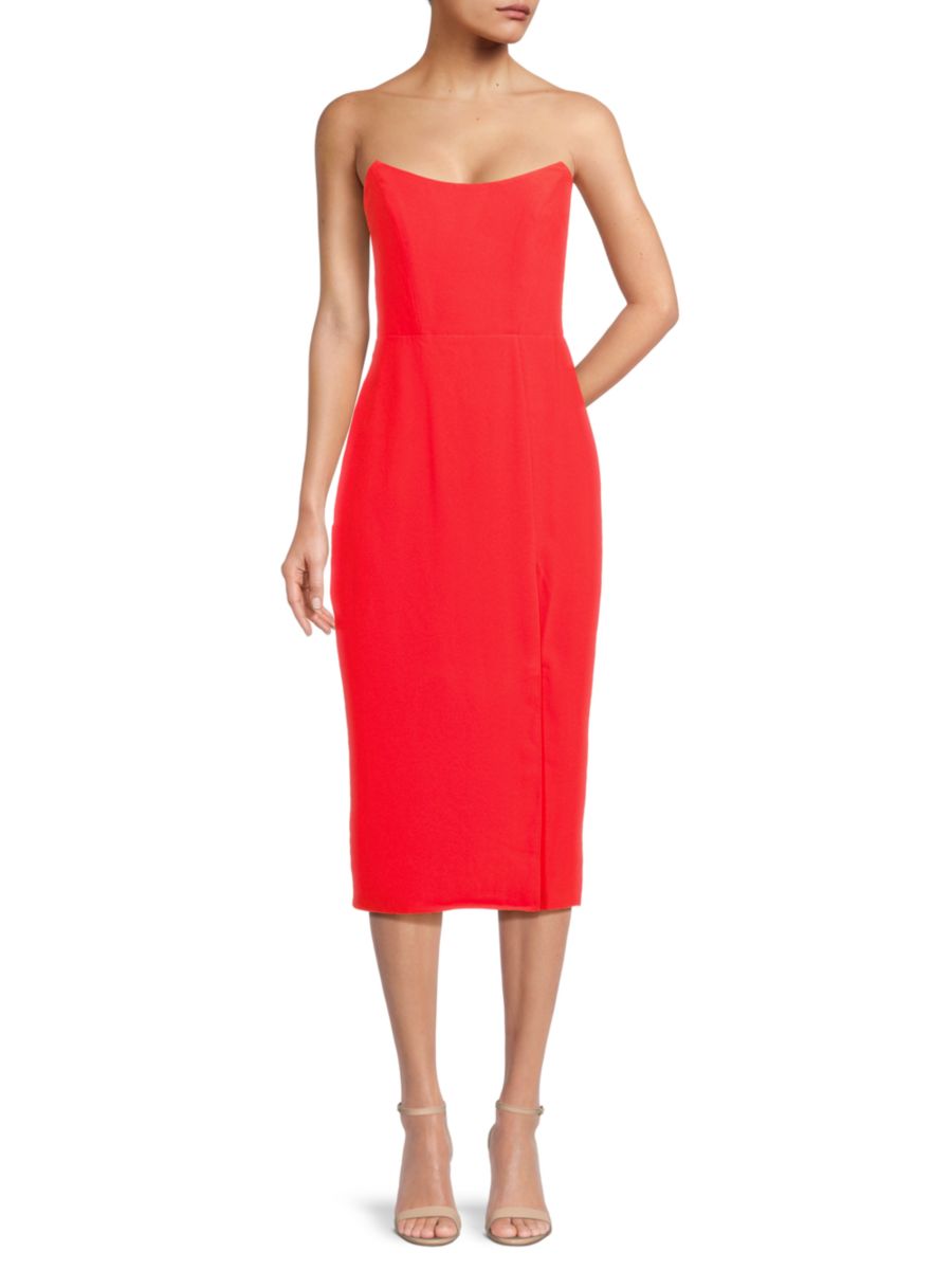 Платье миди без бретелек Chamberlain Amanda Uprichard, цвет Crimson Red
Платье миди без бретелек Chamberlain Amanda Uprichard, цвет Crimson Red