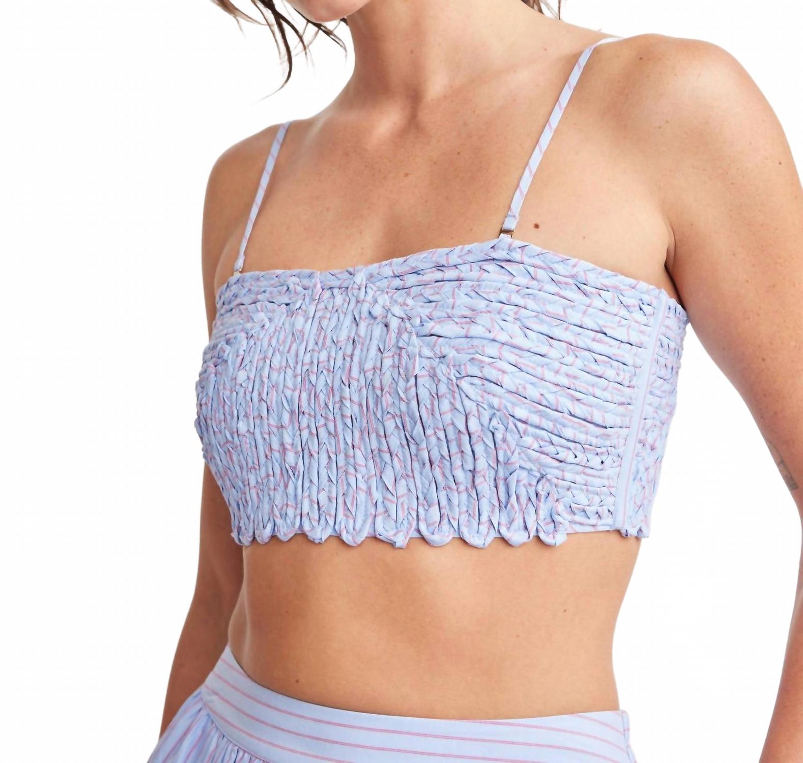 Женский топ-бандо со съемными бретельками в красную полоску Self Contrast
Женский топ-бандо со съемными бретельками в красную полоску Self Contrast