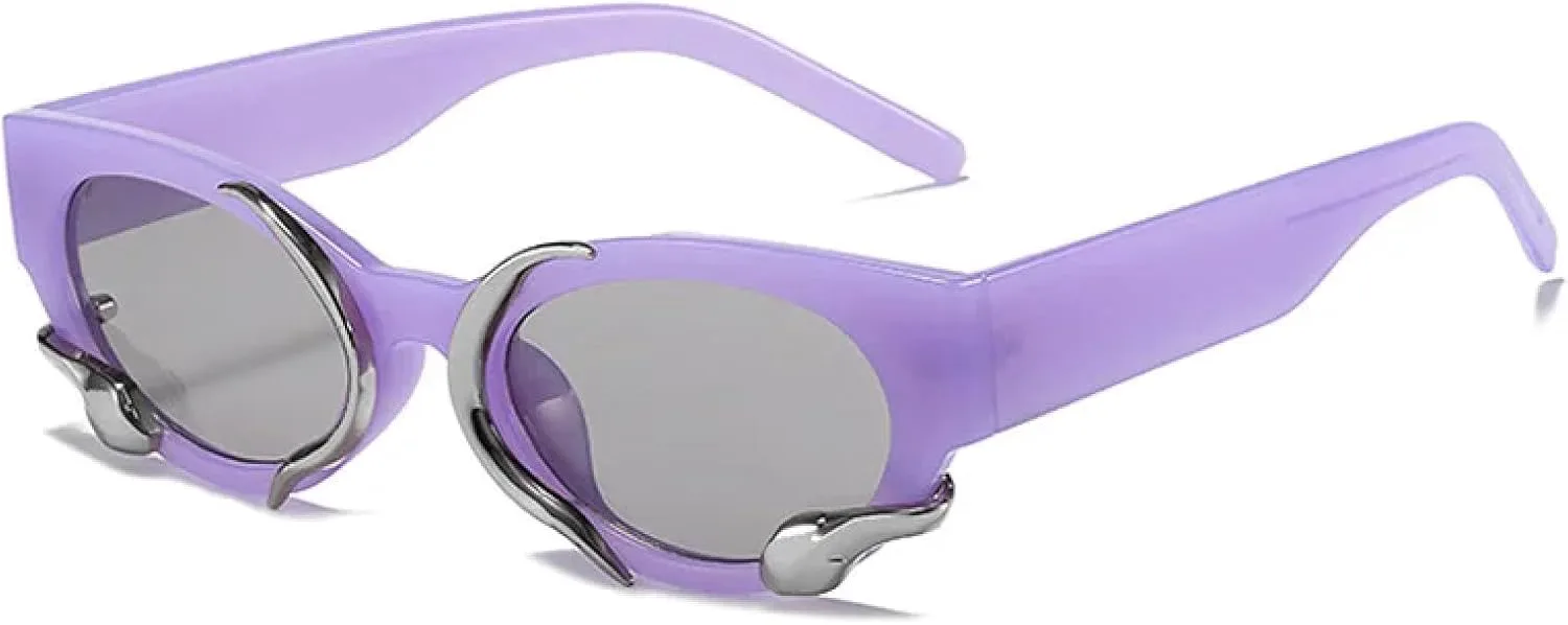 Ретро-солнцезащитные очки «кошачий глаз» для женщин, модные, с металлическим декором, в стиле панк, с защитой от УФ-излучения UV400 VVTWSSW, C3purple-gray
Ретро-солнцезащитные очки «кошачий глаз» для женщин, модные, с металлическим декором, в стиле панк, с защитой от УФ-излучения UV400 VVTWSSW, C3purple-gray