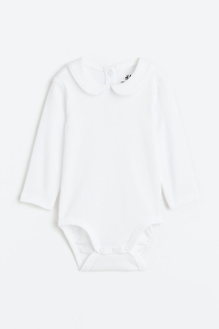 Боди с воротником H&M, белый
Боди с воротником H&M, белый