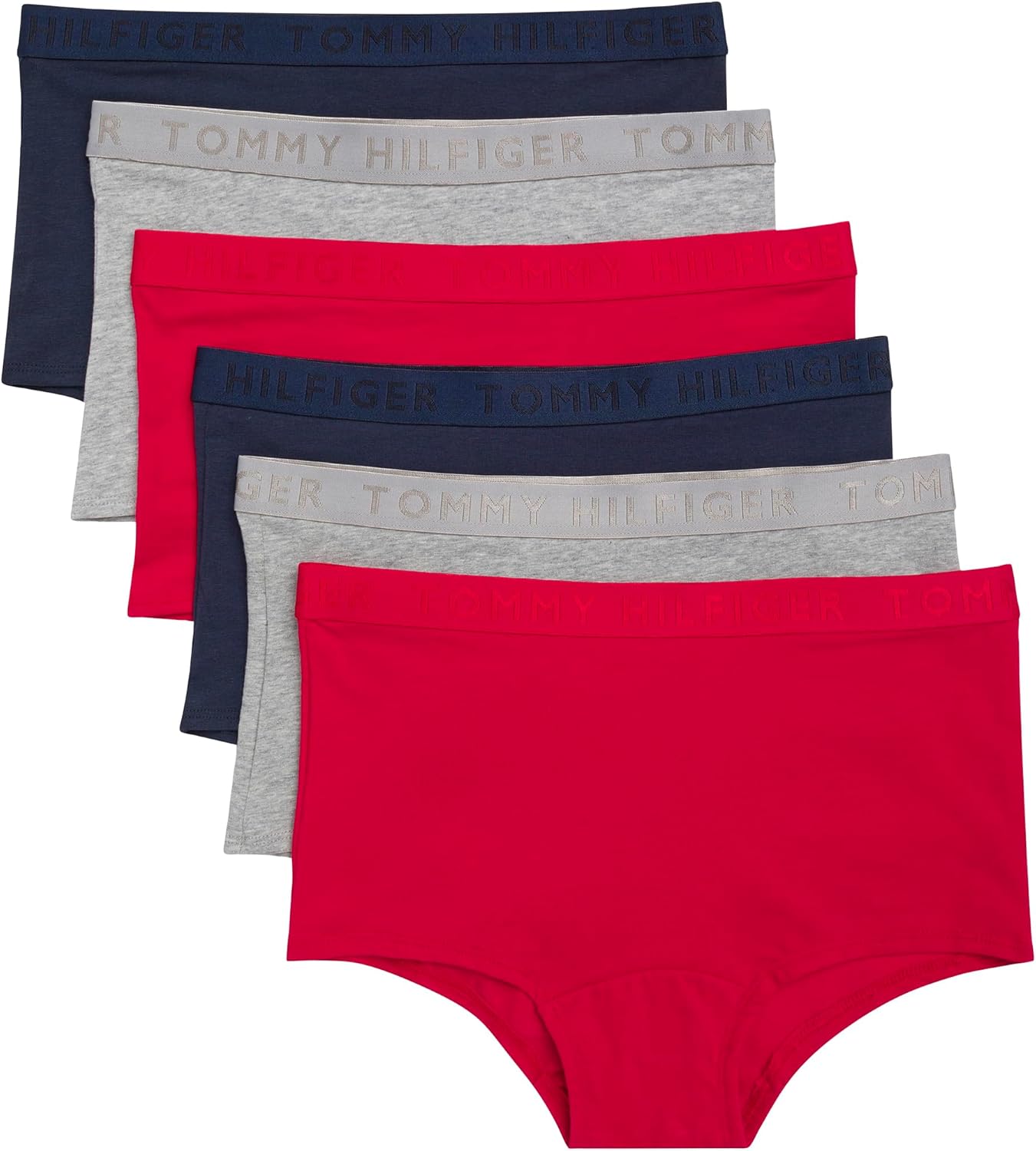 Женские хлопковые шорты Tommy Hilfiger с логотипом и поясом, упаковка 6 шт., Tango Red/Heather Grey/Sky Captain
Женские хлопковые шорты Tommy Hilfiger с логотипом и поясом, упаковка 6 шт., Tango Red/Heather Grey/Sky Captain