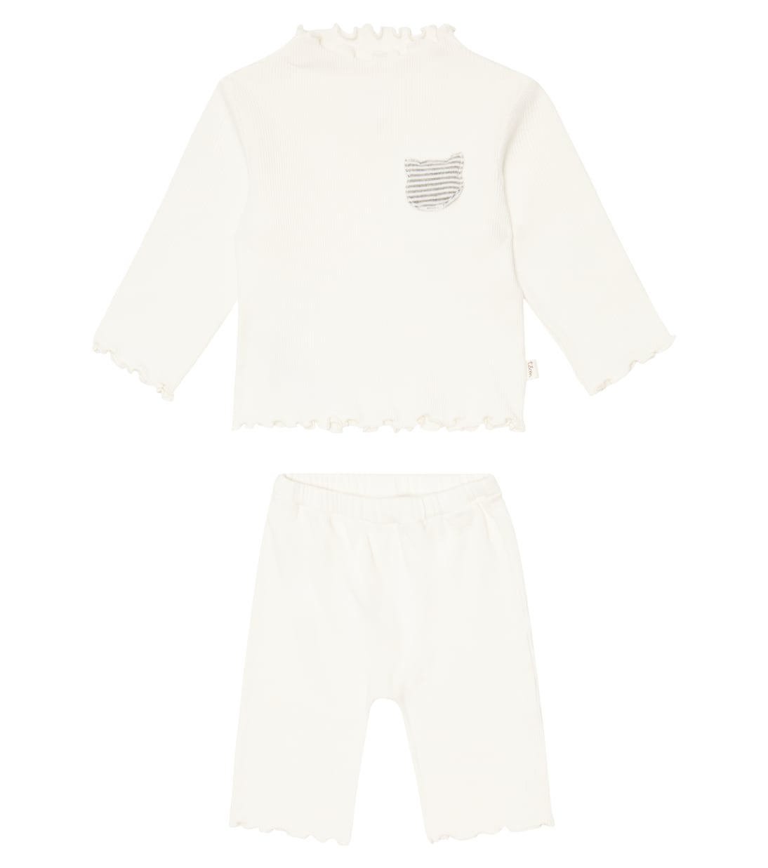 Детский комплект из трикотажного топа и шорт из ребристой ткани Il Gufo, кремовый
Детский комплект из трикотажного топа и шорт из ребристой ткани Il Gufo, кремовый