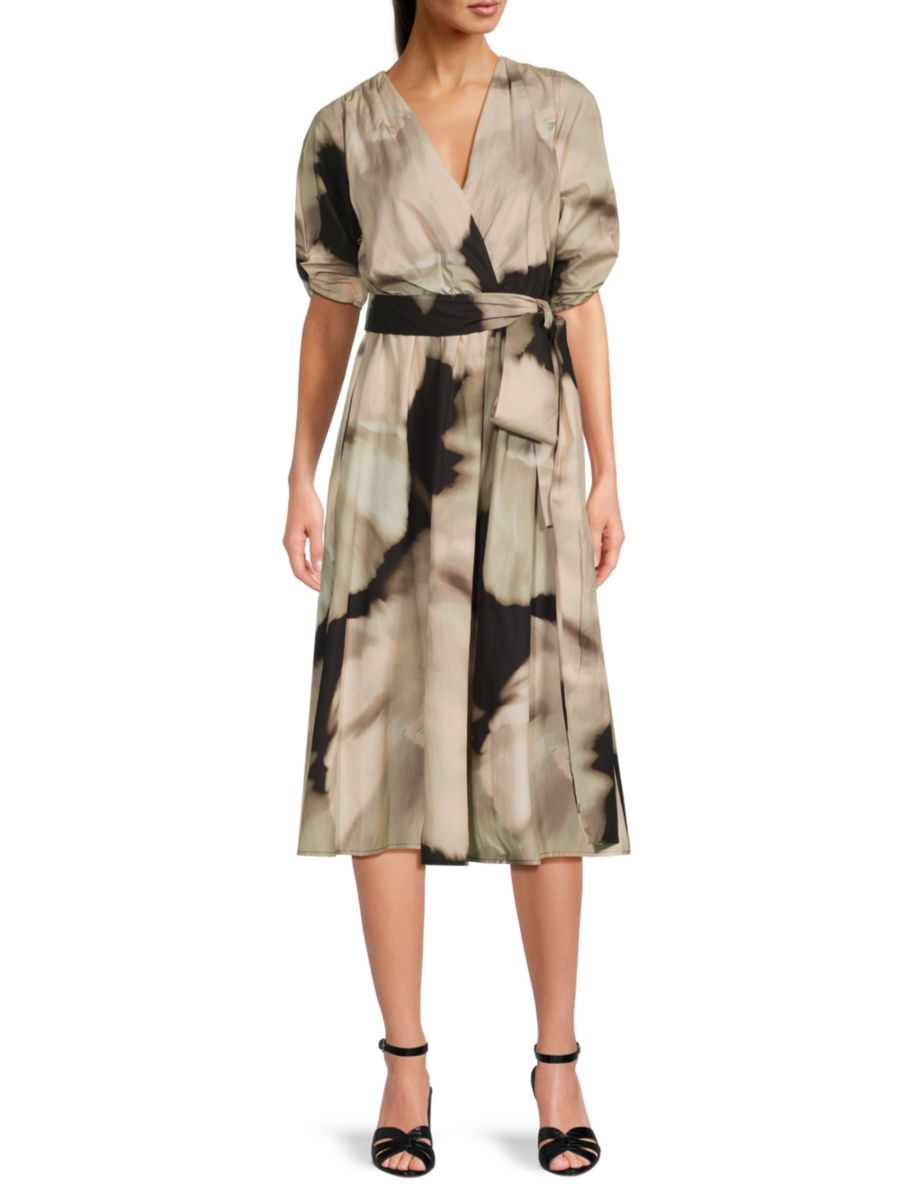 Платье-халат с цветочным принтом и имитацией запаха DKNY, разноцветный
Платье-халат с цветочным принтом и имитацией запаха DKNY, разноцветный