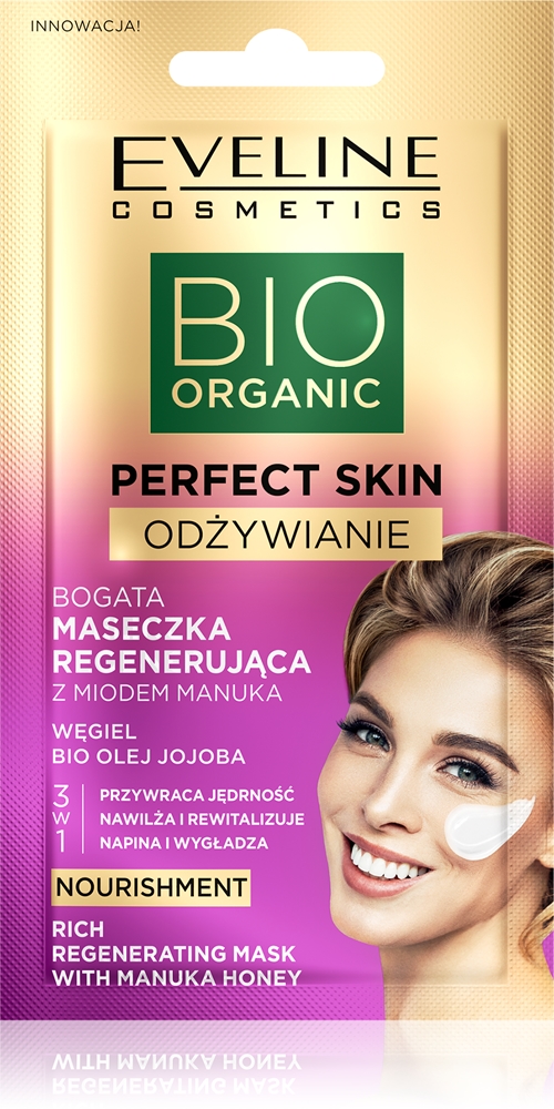 Идеальная кожа, интенсивно восстанавливающая маска с медом манука Eveline Cosmetics, 8 мл
Идеальная кожа, интенсивно восстанавливающая маска с медом манука Eveline Cosmetics, 8 мл