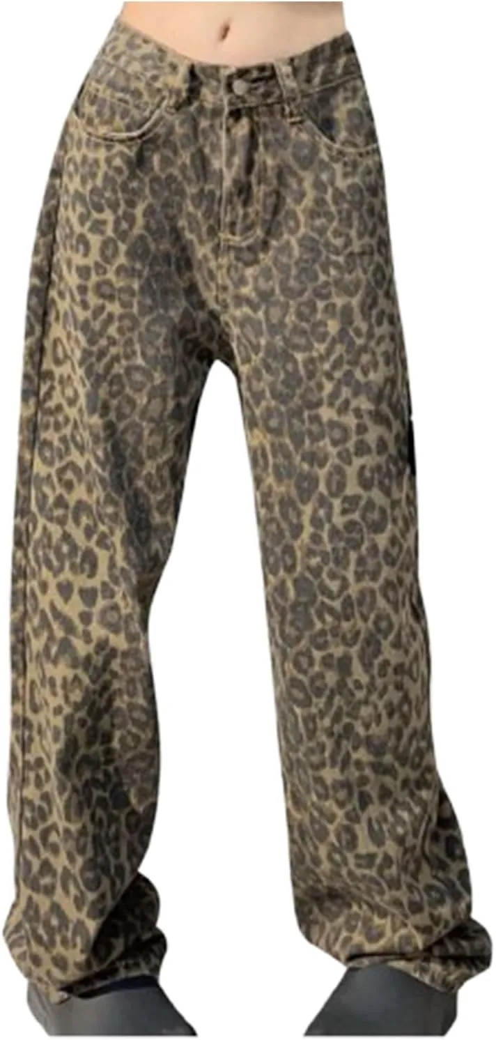 SPANN женские брюки прямого кроя с леопардовым принтом и застежкой на пуговицах
SPANN женские брюки прямого кроя с леопардовым принтом и застежкой на пуговицах