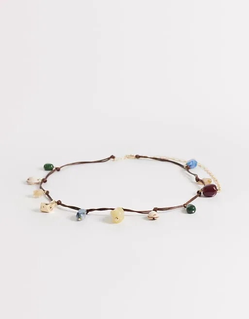 Веревочный ремень с ракушками и смоляными бусинами ASOS DESIGN
Веревочный ремень с ракушками и смоляными бусинами ASOS DESIGN