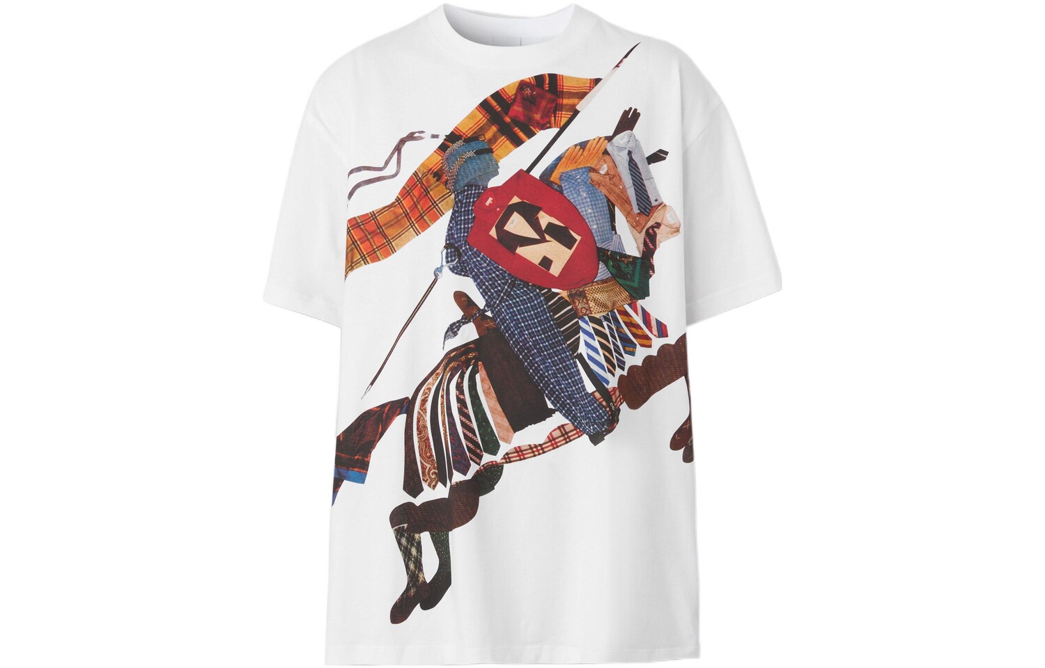 Футболка женская Burberry с цветным рисунком, белый 
Футболка женская Burberry с цветным рисунком, белый