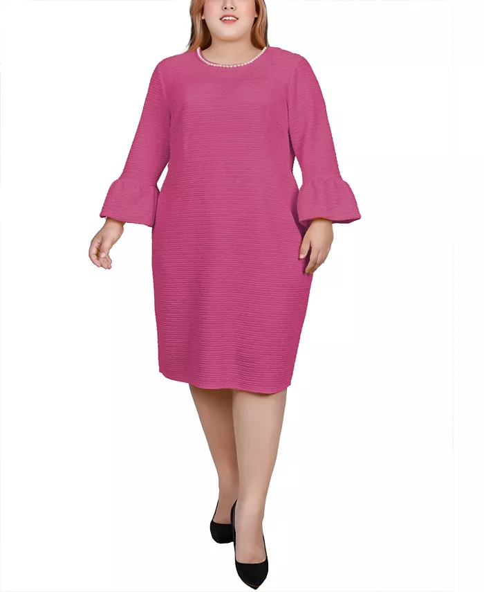 Платье размера плюс длиной 3/4 с отделкой из искусственного жемчуга NY Collection, розовый
Платье размера плюс длиной 3/4 с отделкой из искусственного жемчуга NY Collection, розовый