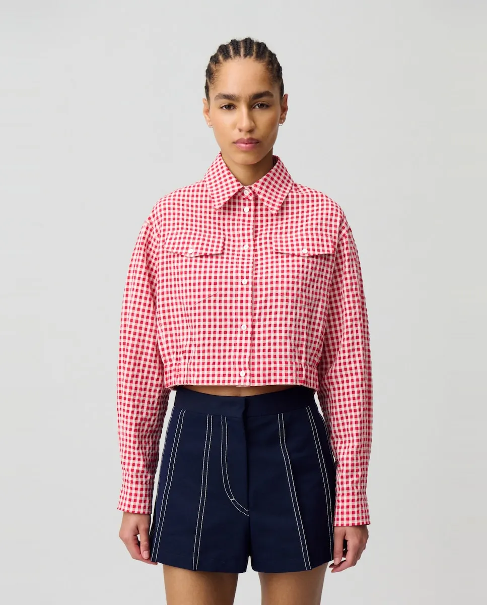 Женская рубашка в клетку с эластичной талией Claudie Pierlot, красный
Женская рубашка в клетку с эластичной талией Claudie Pierlot, красный