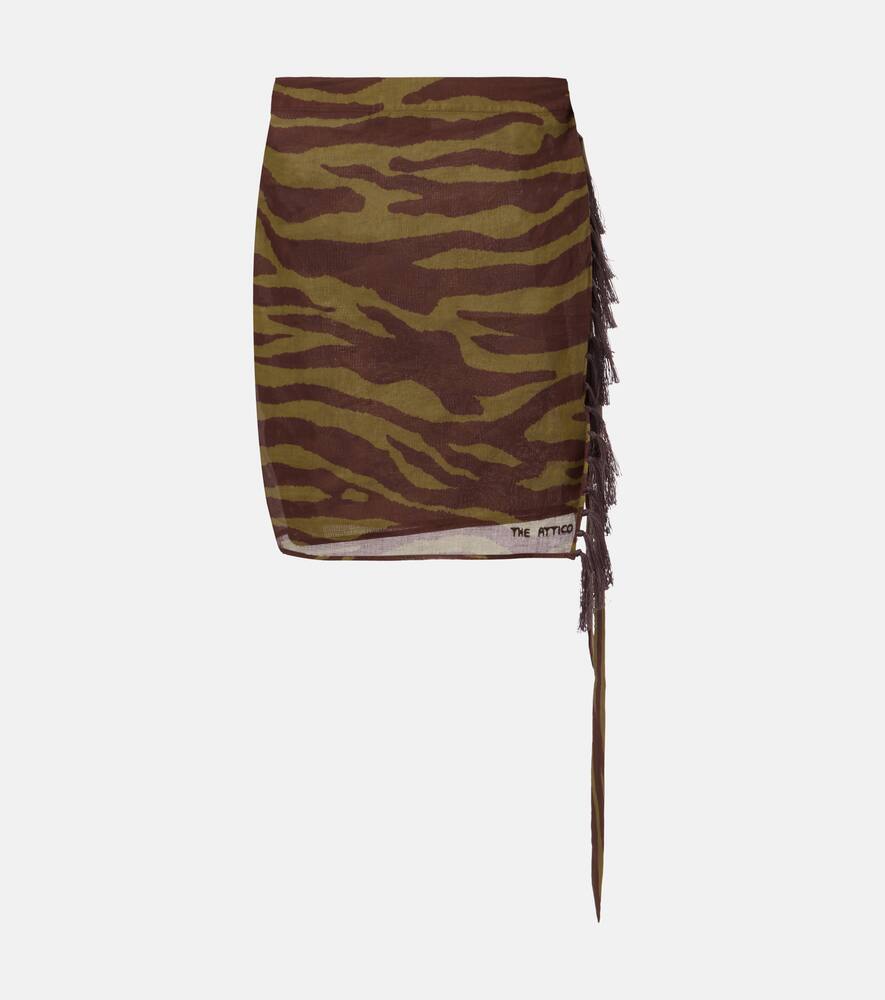 Зебровая хлопковая муслиновая пляжная накидка The Attico, Dark Green/Dark Brown
Зебровая хлопковая муслиновая пляжная накидка The Attico, Dark Green/Dark Brown