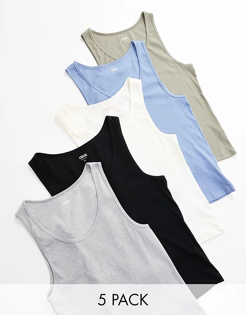 5 утягивающих топов разных цветов ASOS DESIGN
5 утягивающих топов разных цветов ASOS DESIGN