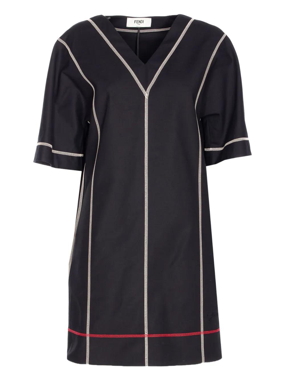 Платье с V-образным вырезом FENDI, черный
Платье с V-образным вырезом FENDI, черный