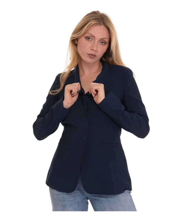 Куртка из эластичного кади с разрезом по центру спины. Pennyblack, синий
Куртка из эластичного кади с разрезом по центру спины. Pennyblack, синий