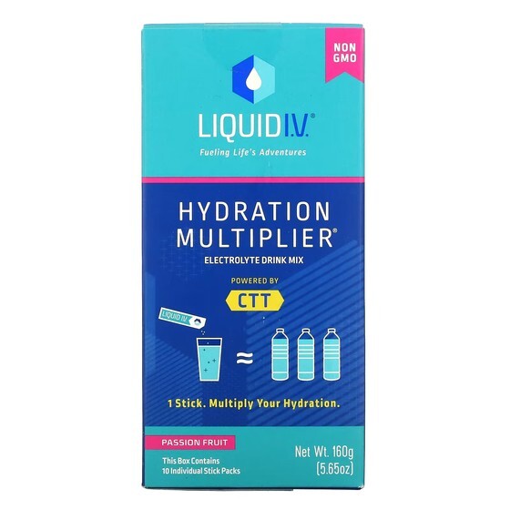 Смесь для напитков Liquid I.V. Hydration Multiplier с электролитами, маракуйя, 10 индивидуальных пакетиков-стиков по 16 г
Смесь для напитков Liquid I.V. Hydration Multiplier с электролитами, маракуйя, 10 индивидуальных пакетиков-стиков по 16 г