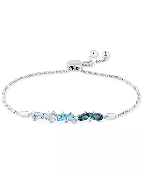 Браслет-Боло с голубым топазом (1-5/8 карата tw) и белым топазом (1/20 карата tw) из стерлингового серебра Macy'S, blue
Браслет-Боло с голубым топазом (1-5/8 карата tw) и белым топазом (1/20 карата tw) из стерлингового серебра Macy'S, blue