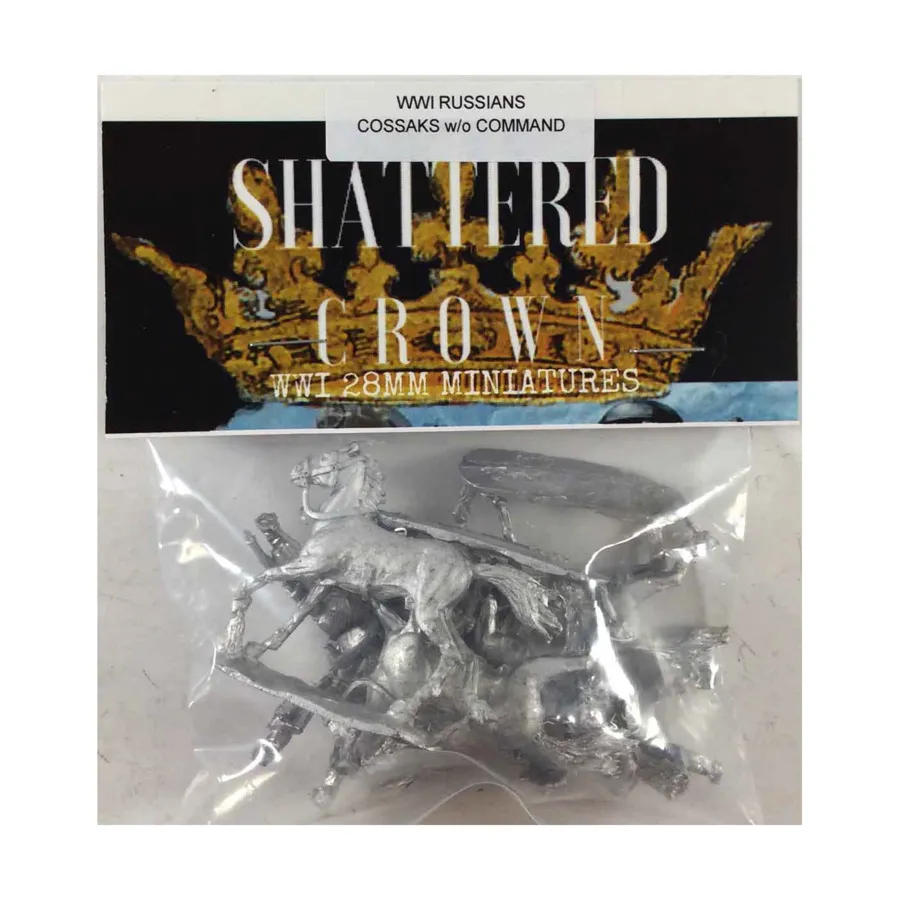 Русские казаки без командования, WWI Shattered Crown Miniatures - Russian (28mm)
Русские казаки без командования, WWI Shattered Crown Miniatures - Russian (28mm)