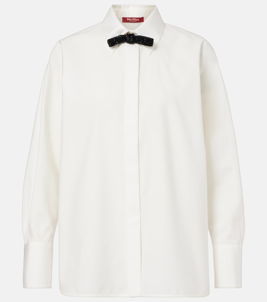 Рубашка из хлопкового и шелкового поплина Max Mara, белый
Рубашка из хлопкового и шелкового поплина Max Mara, белый