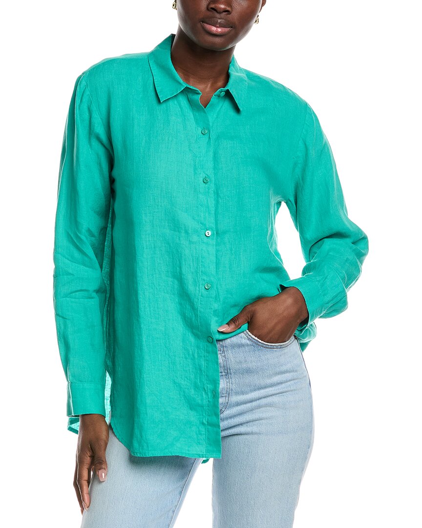 Классическая длинная льняная рубашка с воротником EILEEN FISHER, зеленый
Классическая длинная льняная рубашка с воротником EILEEN FISHER, зеленый