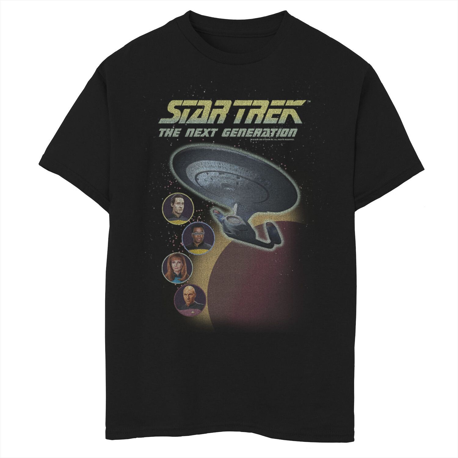 Футболка с изображением портрета и пузырьков для мальчиков 8–20 лет «Звездный путь: Следующее поколение», групповая фотография Licensed Character
Футболка с изображением портрета и пузырьков для мальчиков 8–20 лет «Звездный путь: Следующее поколение», групповая фотография Licensed Character