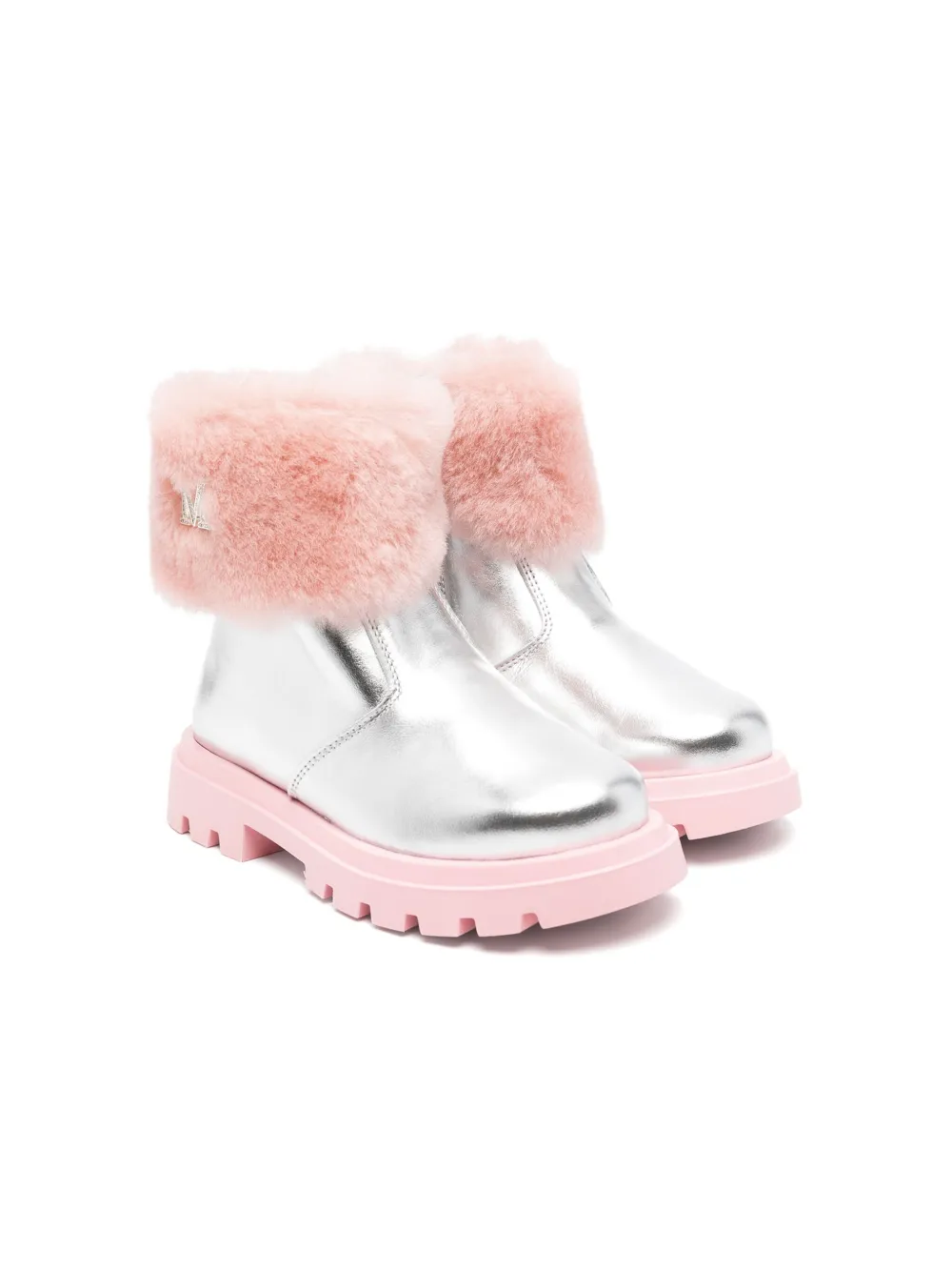 Ламинированные ботинки Monnalisa, серый
Ламинированные ботинки Monnalisa, серый