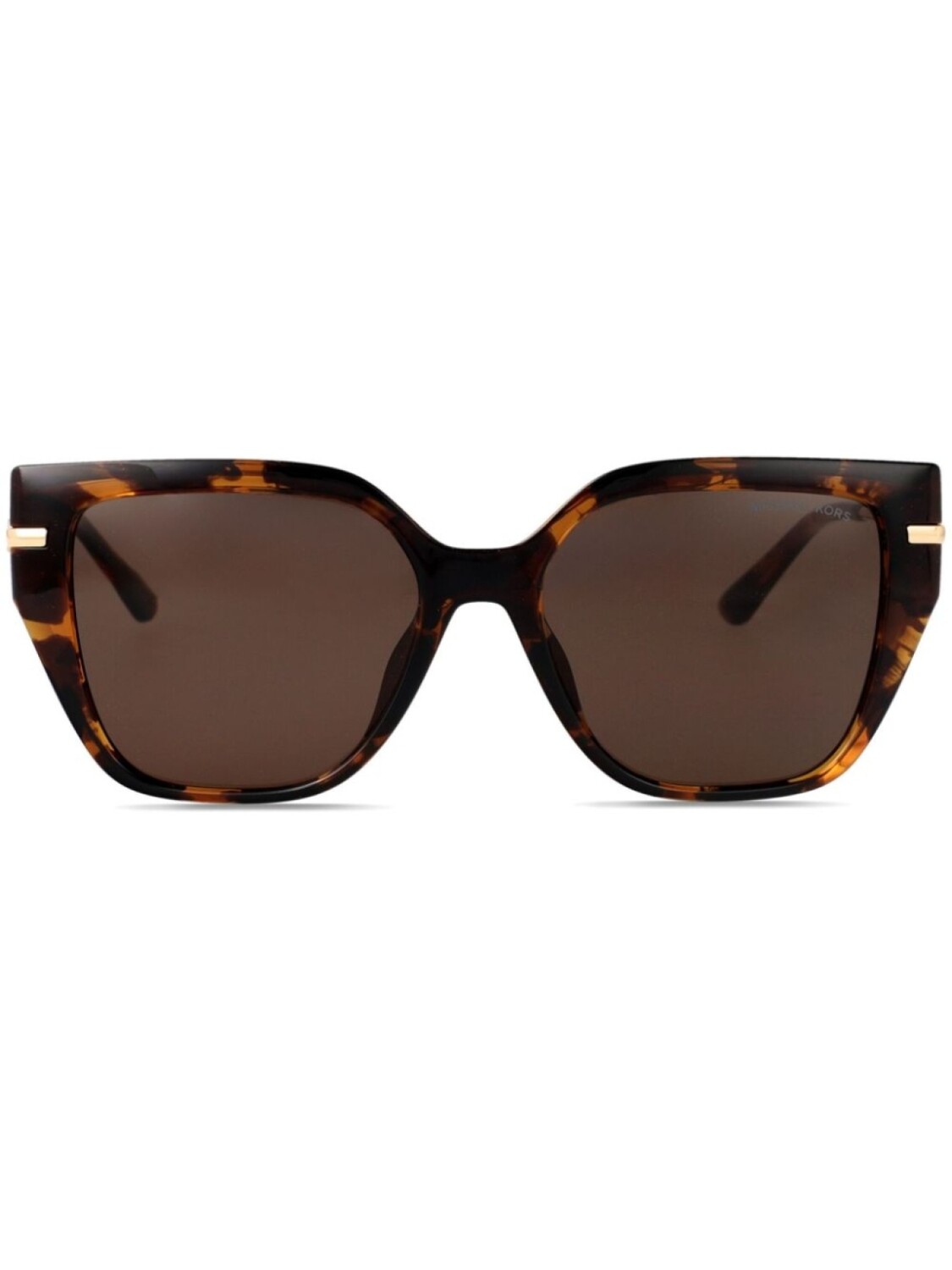 Солнцезащитные очки в большой оправе Michael Kors, коричневый