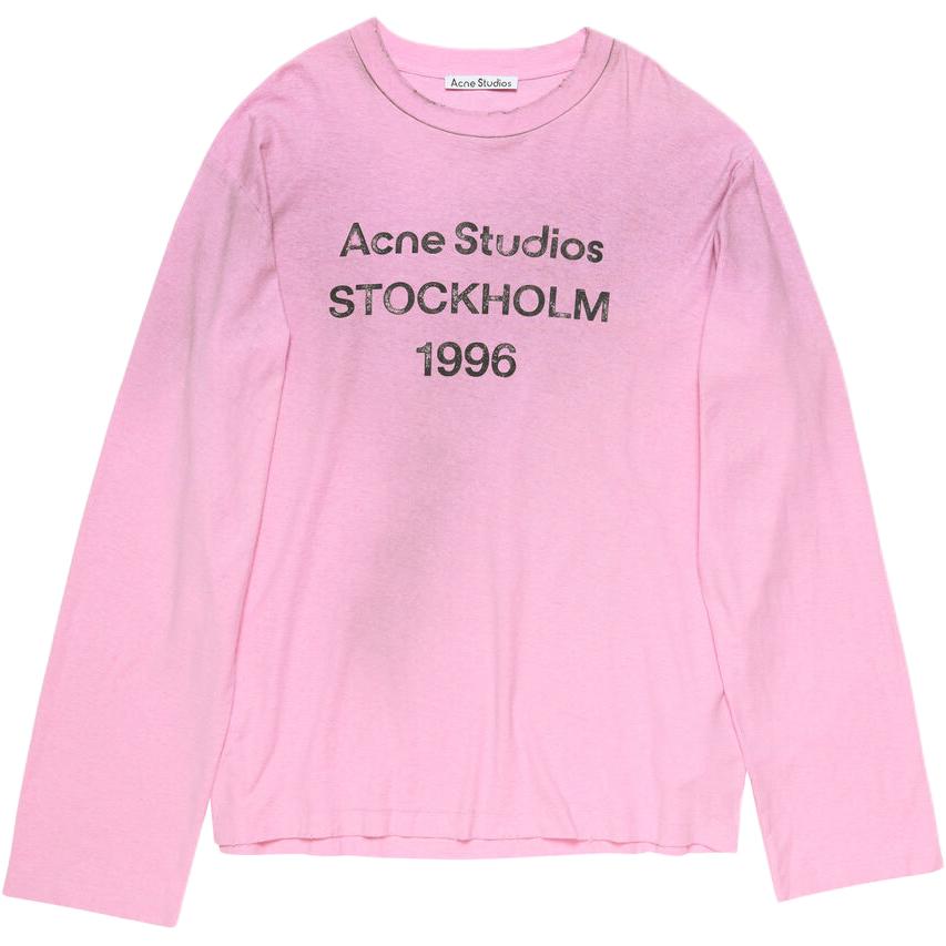 Футболка с принтом логотипа и эффектом поношенности Acne Studios, розовый
Футболка с принтом логотипа и эффектом поношенности Acne Studios, розовый