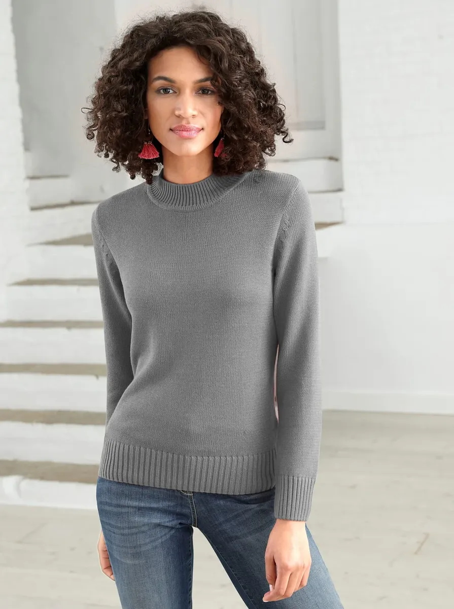 Повседневный образ Свитер с воротником-стойкой "Пуловер" Casual Looks, цвет Grau-Meliert
Повседневный образ Свитер с воротником-стойкой "Пуловер" Casual Looks, цвет Grau-Meliert