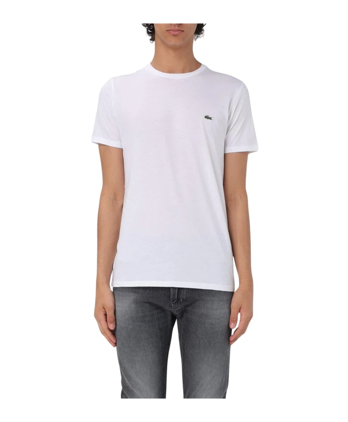 Классическая хлопковая футболка с круглым вырезом Lacoste, белый
Классическая хлопковая футболка с круглым вырезом Lacoste, белый