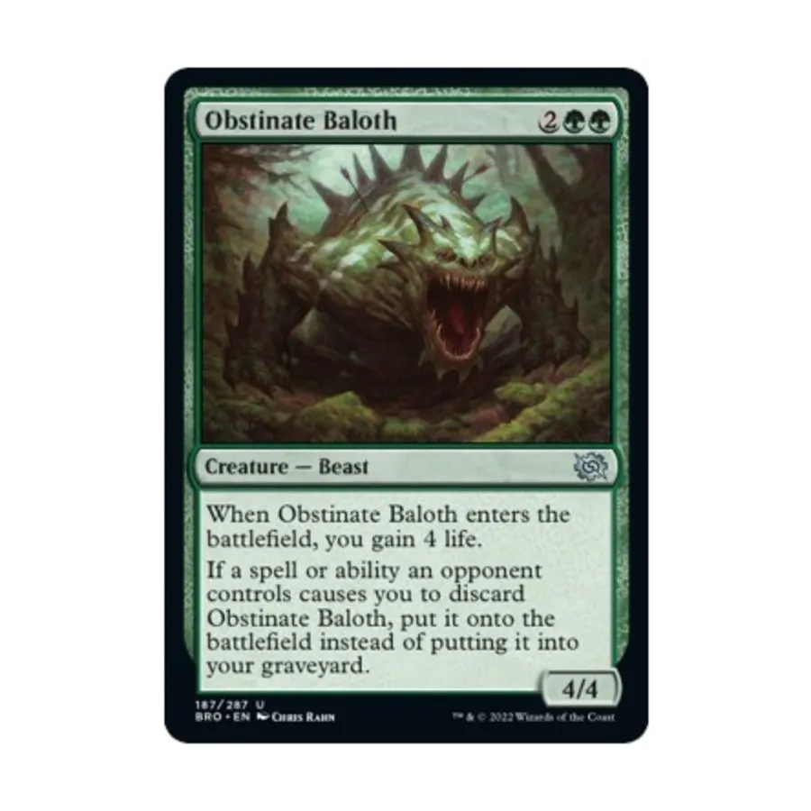 CCG Упрямый Балот (U), MTG - The Brothers War
CCG Упрямый Балот (U), MTG - The Brothers War