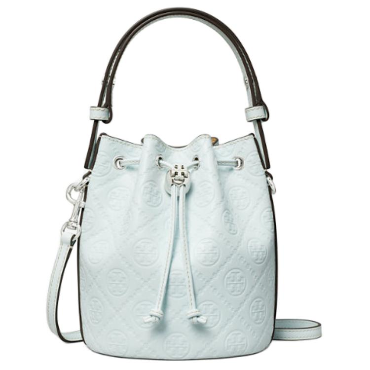 TORY BURCH Кожаная сумка-ведро с монограммой T миниатюрная женская светло-голубая через плечо
TORY BURCH Кожаная сумка-ведро с монограммой T миниатюрная женская светло-голубая через плечо