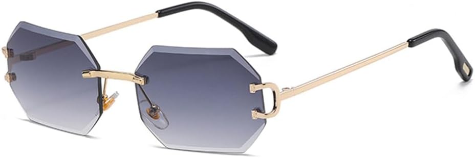 Женские солнцезащитные очки без оправы, восьмиугольные, с защитой от УФ-излучения UV400, без оправы, золотистые металлические прямоугольные очки для мужчин generic, Gold With Grey
Женские солнцезащитные очки без оправы, восьмиугольные, с защитой от УФ-излучения UV400, без оправы, золотистые металлические прямоугольные очки для мужчин generic, Gold With Grey