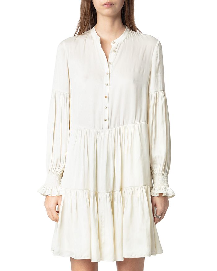 Рэнди Мини-платье из атласа Zadig & Voltaire, белый 
Рэнди Мини-платье из атласа Zadig & Voltaire, белый