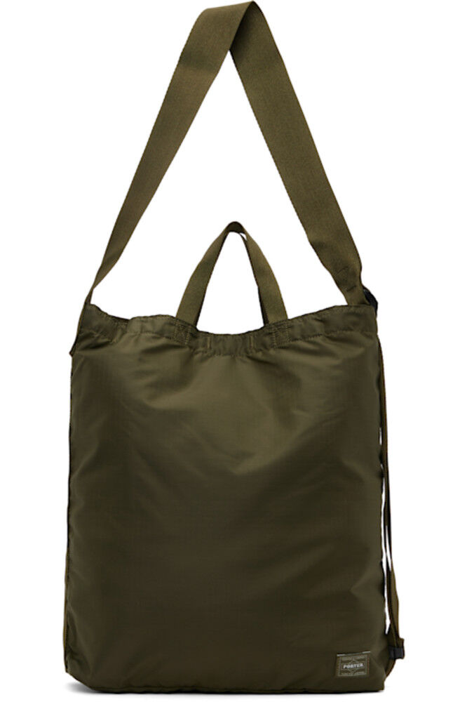 Сумка-тоут через плечо цвета хаки с двумя отделениями PORTER - Yoshida & Co
Сумка-тоут через плечо цвета хаки с двумя отделениями PORTER - Yoshida & Co