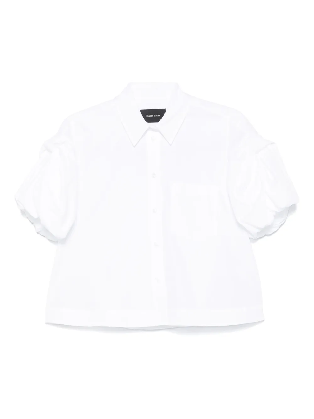 Укороченная рубашка с рукавами-буфами Simone Rocha, белый
Укороченная рубашка с рукавами-буфами Simone Rocha, белый