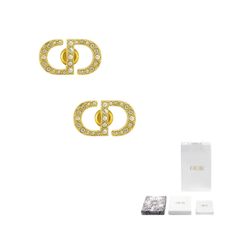 Металлические серьги-гвоздики с искусственными кристаллами для женщин DIOR, золотой
Металлические серьги-гвоздики с искусственными кристаллами для женщин DIOR, золотой