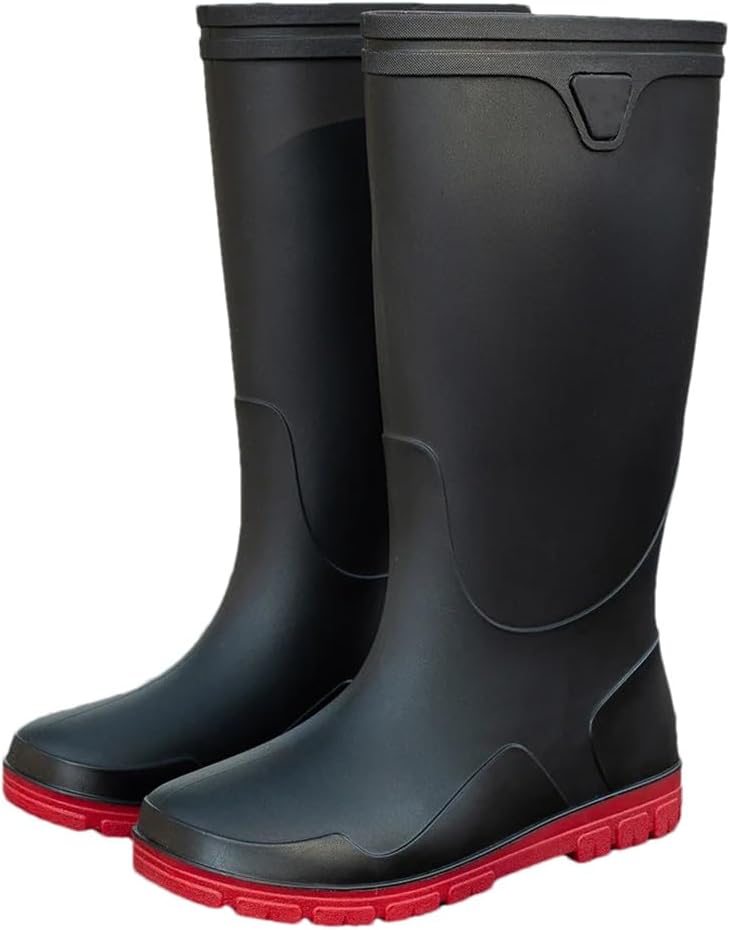 Мужские высокие дождевые сапоги Wjnvfioo Fashion, водонепроницаемые защитные сапоги однотонного цвета, мужские резиновые сапоги, черный/красный
Мужские высокие дождевые сапоги Wjnvfioo Fashion, водонепроницаемые защитные сапоги однотонного цвета, мужские резиновые сапоги, черный/красный