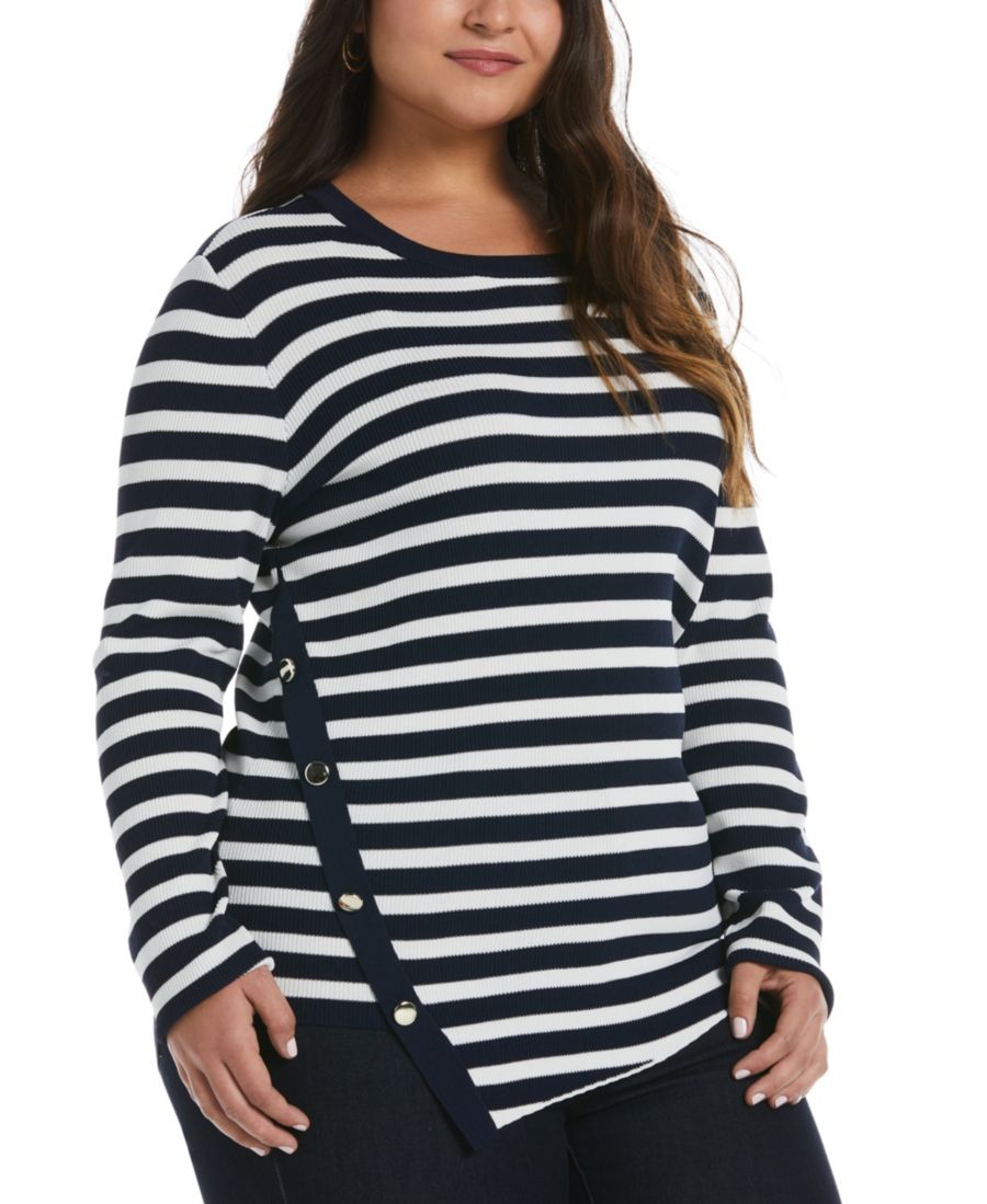 Асимметричный свитер большого размера с застежкой на кнопках и застежкой-кнопкой ELLA Rafaella, Peacoat
Асимметричный свитер большого размера с застежкой на кнопках и застежкой-кнопкой ELLA Rafaella, Peacoat