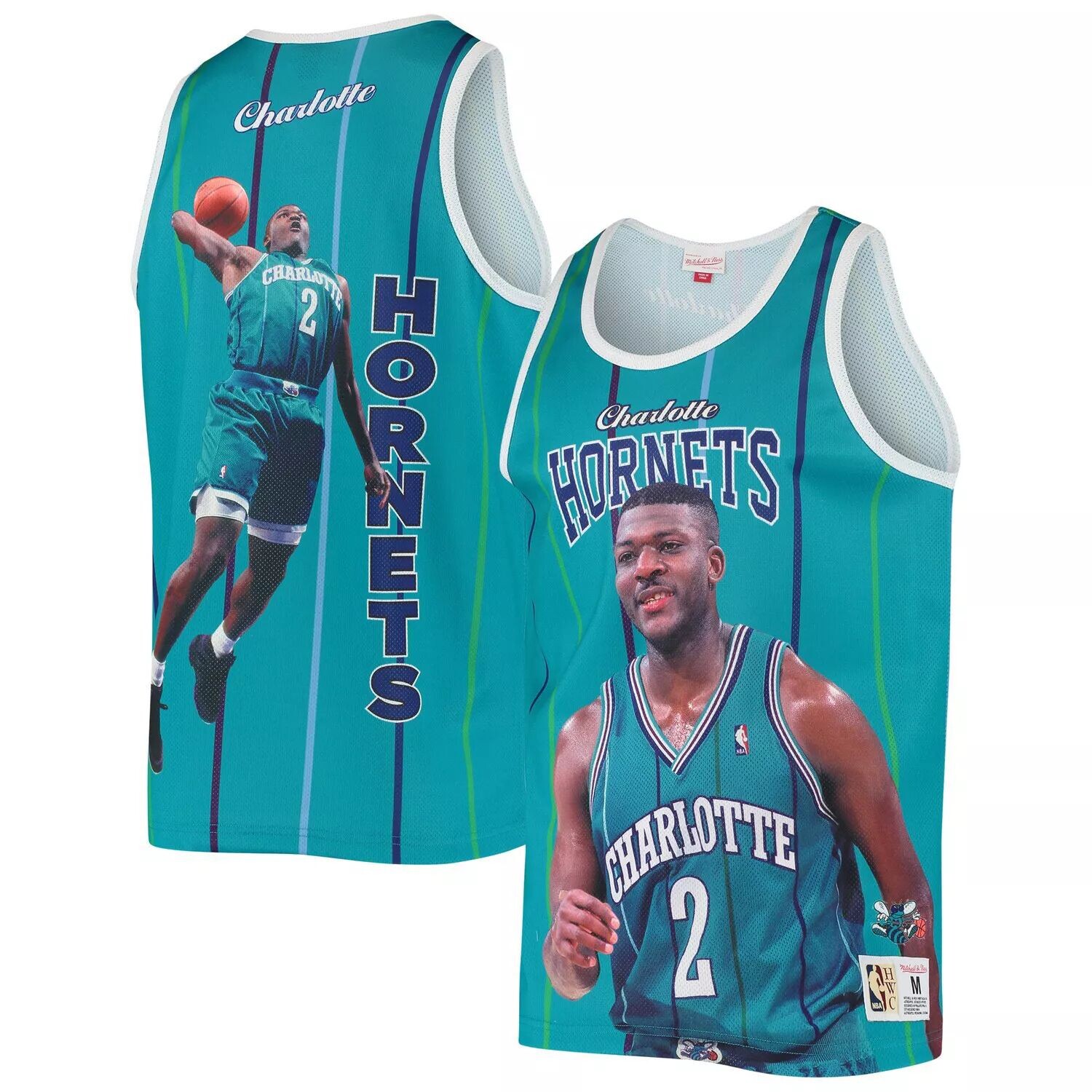 Мужская майка Mitchell & Ness Larry Johnson бирюзового цвета Charlotte Hornets из твердой древесины Classics Player
Мужская майка Mitchell & Ness Larry Johnson бирюзового цвета Charlotte Hornets из твердой древесины Classics Player