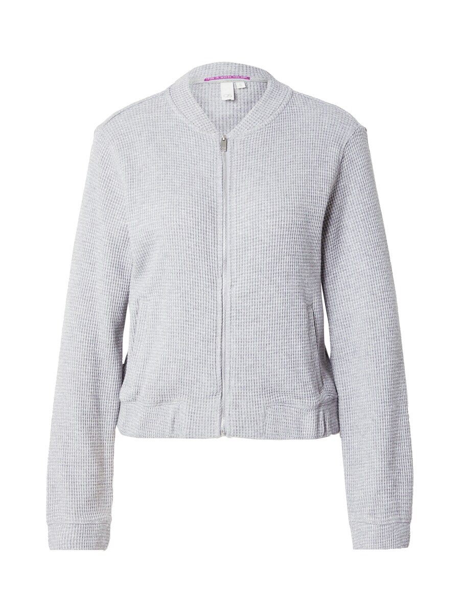 Толстовка с капюшоном на молнии QS, пятнистый серый 
Толстовка с капюшоном на молнии QS, пятнистый серый