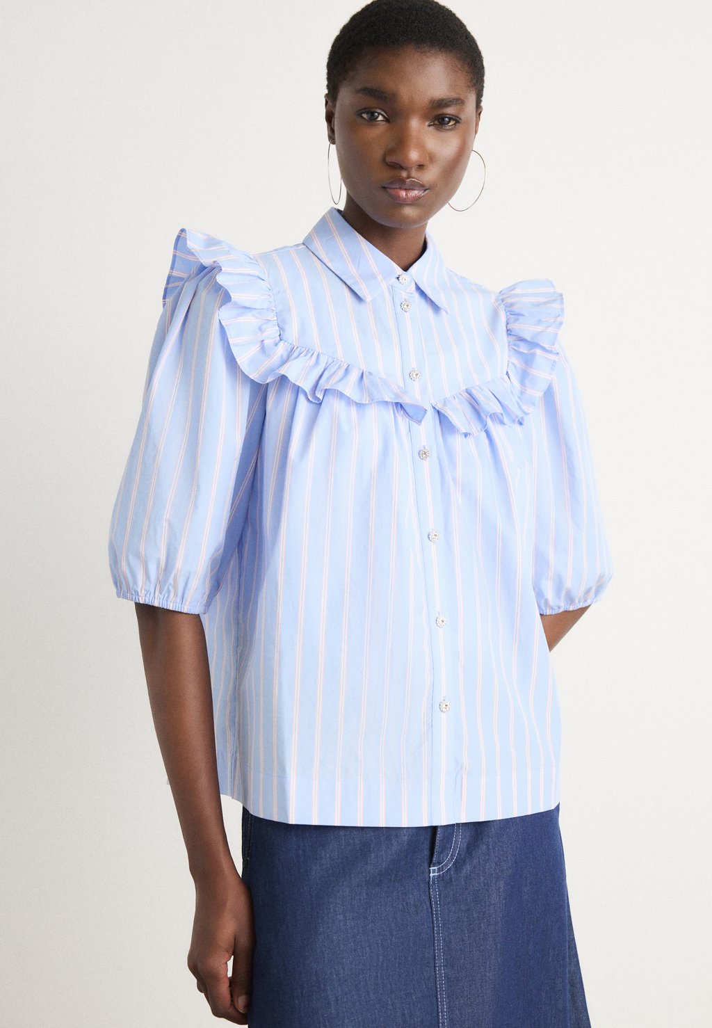 Блузка на пуговицах SHIRT Cras, синий
Блузка на пуговицах SHIRT Cras, синий