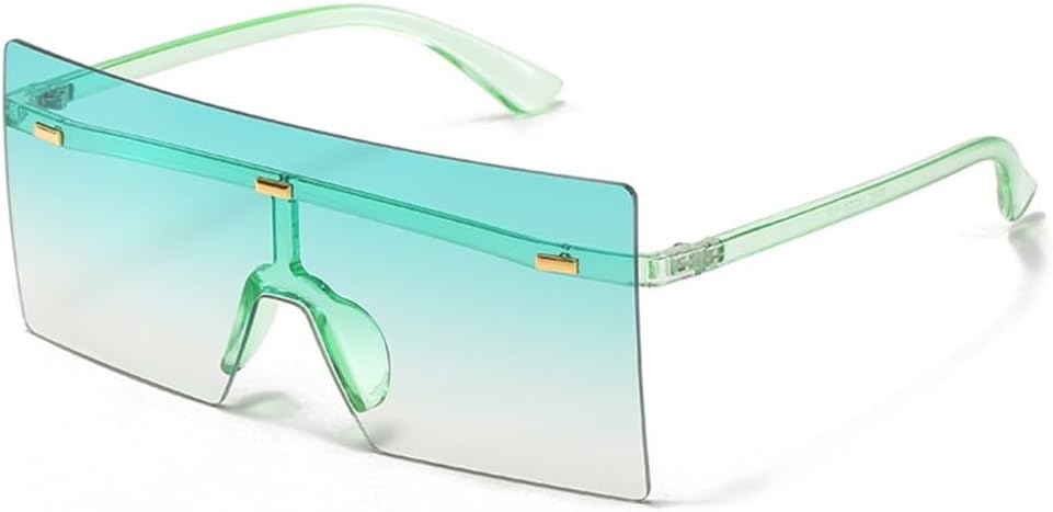 Большие солнцезащитные очки без оправы для женщин, прозрачные, с градиентным переходом, мужские солнцезащитные очки, женские очки с защитой от УФ-излучения UV400 LANGSER, Green
Большие солнцезащитные очки без оправы для женщин, прозрачные, с градиентным переходом, мужские солнцезащитные очки, женские очки с защитой от УФ-излучения UV400 LANGSER, Green