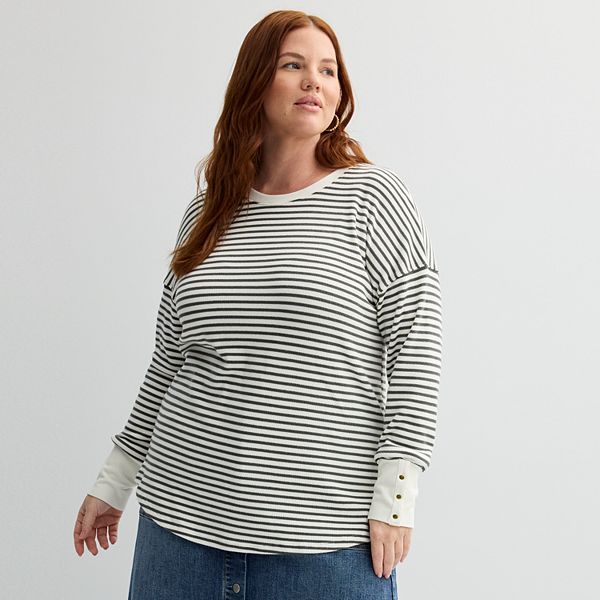Уютный свитер-пуловер с вафельной вязкой Plus size Sonoma Goods For Life, Ivory Gray Stripe
Уютный свитер-пуловер с вафельной вязкой Plus size Sonoma Goods For Life, Ivory Gray Stripe