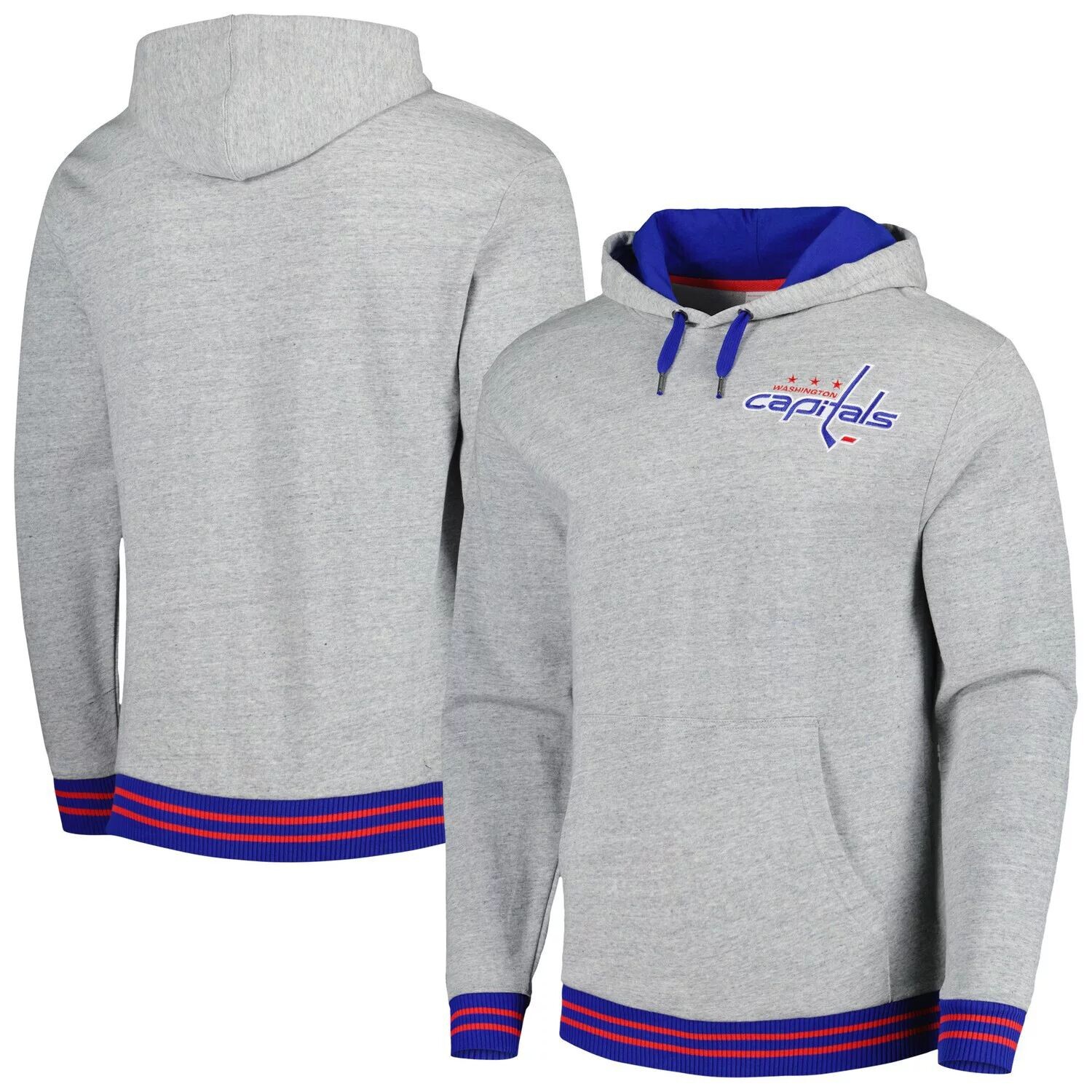 Мужской классический пуловер с капюшоном Mitchell & Ness Heather Grey Washington Capitals из френч-терри
Мужской классический пуловер с капюшоном Mitchell & Ness Heather Grey Washington Capitals из френч-терри