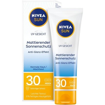 Sun Uv Face Matte Sun Protection Spf 30 50 мл Нежирный солнцезащитный крем для лица, Nivea
Sun Uv Face Matte Sun Protection Spf 30 50 мл Нежирный солнцезащитный крем для лица, Nivea